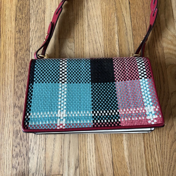Tory Burch Multicolor Woven Shoulder Bag - Woven Miller mini bag - Picture 6 of 8